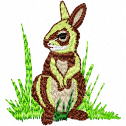 Rabbits Embroidery Design 11